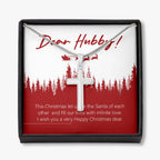 Santa Of Each Other stainless steel cross necklace front