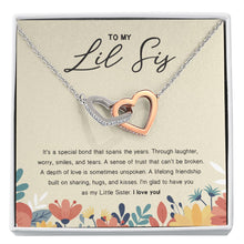 Load image into Gallery viewer, Lifelong friendship interlocking heart necklace front

