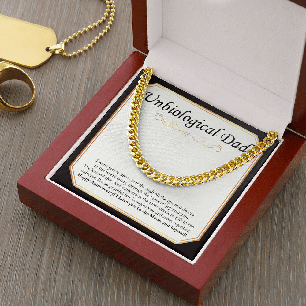 Tears Of Joy And Pain cuban link chain gold luxury led box