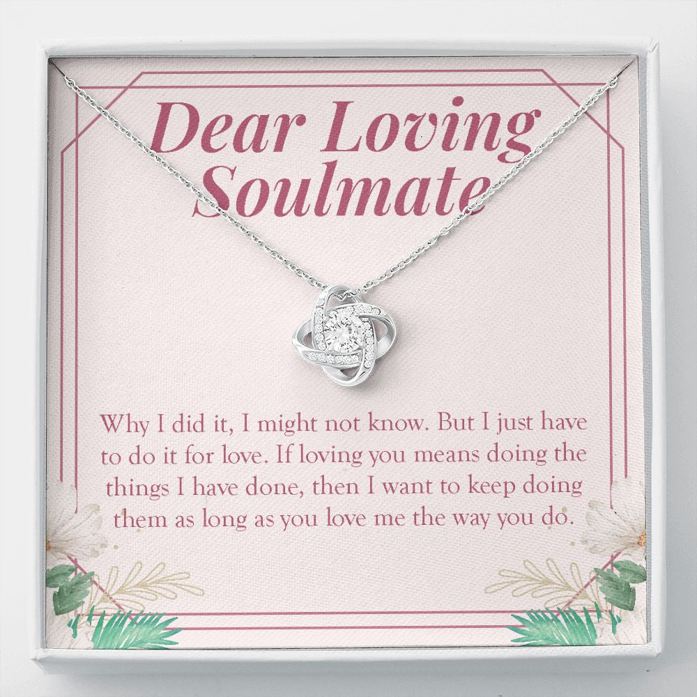 Do It For Love love knot necklace front