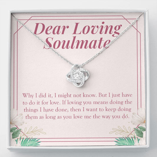 Do It For Love love knot necklace front