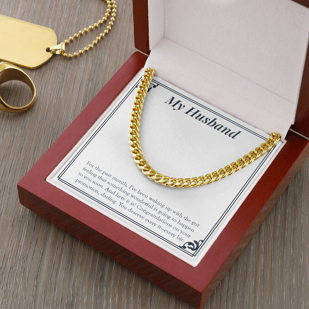 Something Wonderful Is Gonna Happen cuban link chain gold luxury led box