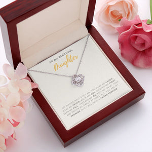 Friend Forever love knot pendant luxury led box red flowers