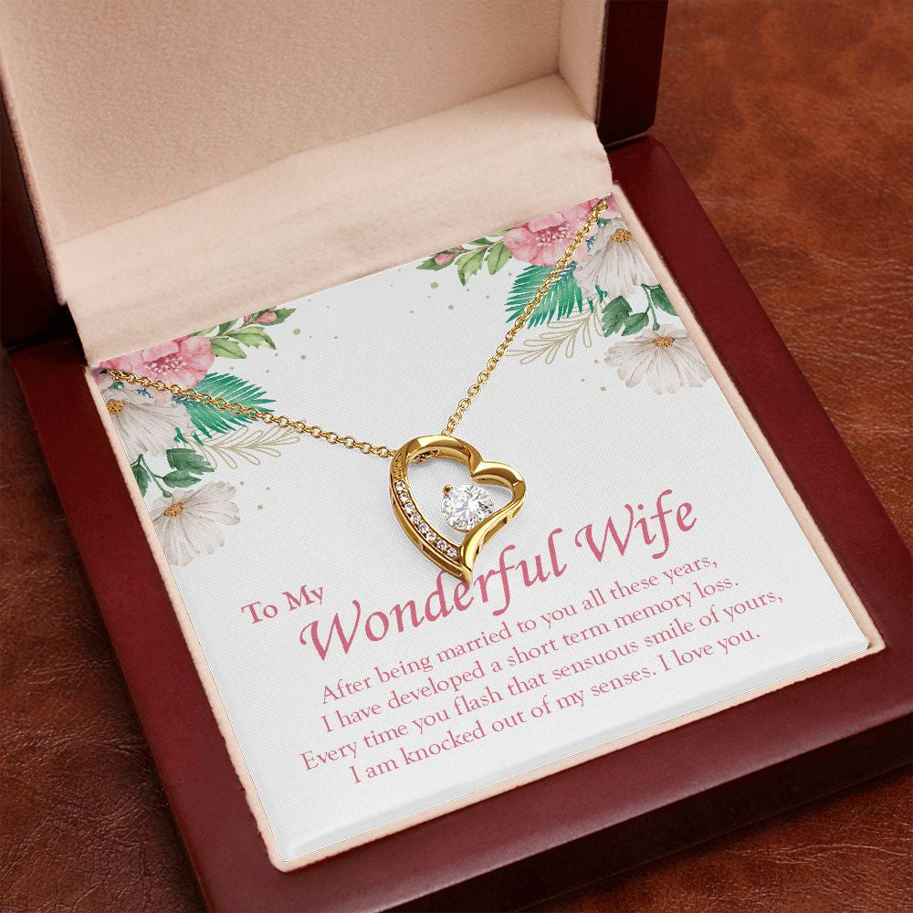 Knocked Out Of My Senses forever love gold pendant premium led mahogany wood box