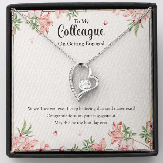 See You Two forever love silver necklace front