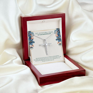 With the Future At Hand cz cross pendant luxury led silky shot