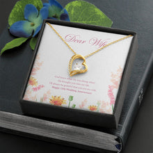 Load image into Gallery viewer, Knew What He Was Doing forever love gold necklace front
