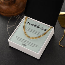 Load image into Gallery viewer, Always Loved You cuban link chain gold box side view
