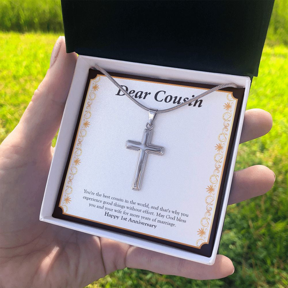 Good Things Without Effort stainless steel cross standard box on hand