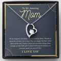 Simply the best forever love silver necklace front