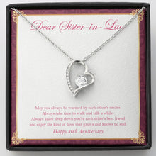 Load image into Gallery viewer, Each Other&#39;s Warm Smiles forever love silver necklace front
