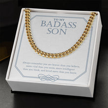 Load image into Gallery viewer, Loved More Than You Know cuban link chain gold standard box
