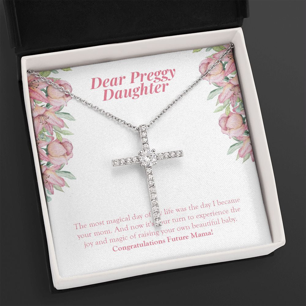 Most Magical Day Of My Life cz cross necklace close up
