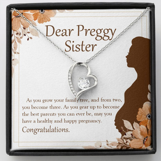 A Family Of Three forever love silver necklace front