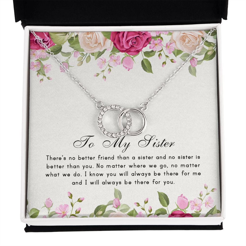 No Sister Is Better Than you double circle necklace front