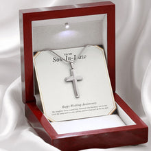 Load image into Gallery viewer, The Same Need To Care stainless steel cross premium led mahogany wood box
