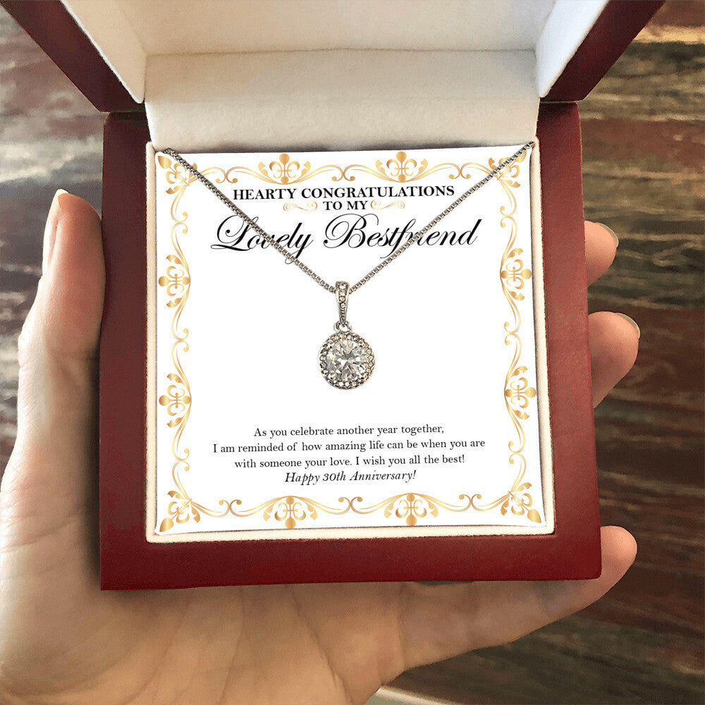 Celebrate Another Year eternal hope necklace luxury led box hand holding