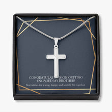 Load image into Gallery viewer, Healthy Life Together stainless steel cross necklace front
