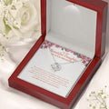 The Miracle Of Motherhood love knot necklace premium led mahogany wood box