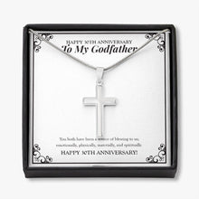 Load image into Gallery viewer, Source Of Blessing To Us stainless steel cross necklace front
