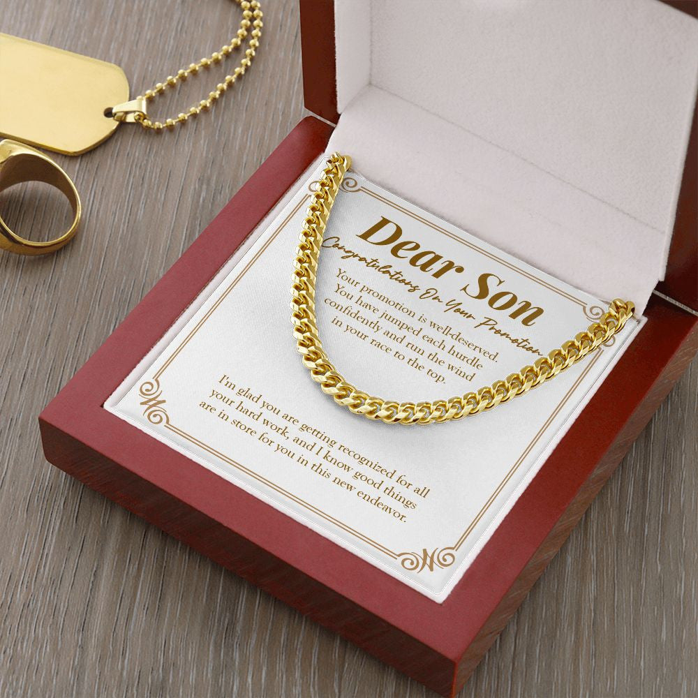 Jumped Each Hurdle Confidently cuban link chain gold luxury led box