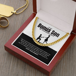 Blissful Happiness cuban link chain gold luxury led box