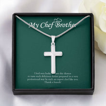 Load image into Gallery viewer, Expert Chef Like You stainless steel cross yellow flower
