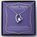 Just The Beginning forever love silver necklace front