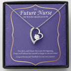 Just The Beginning forever love silver necklace front