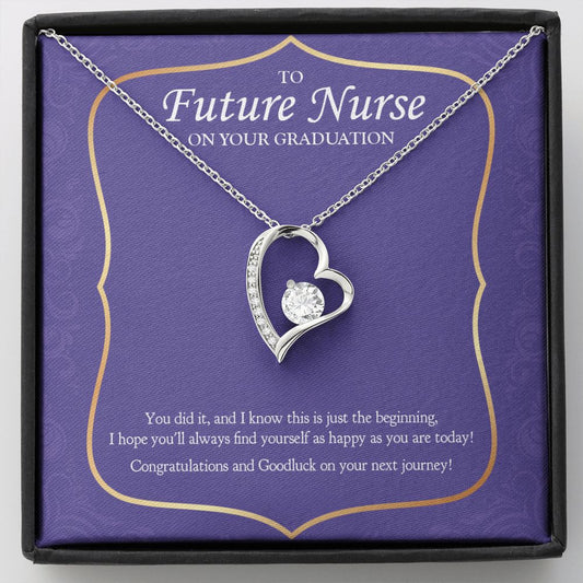 Just The Beginning forever love silver necklace front