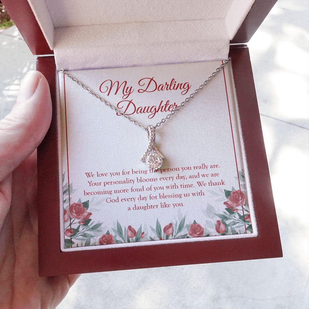 Your Personality Blooms alluring beauty necklace luxury led box hand holding