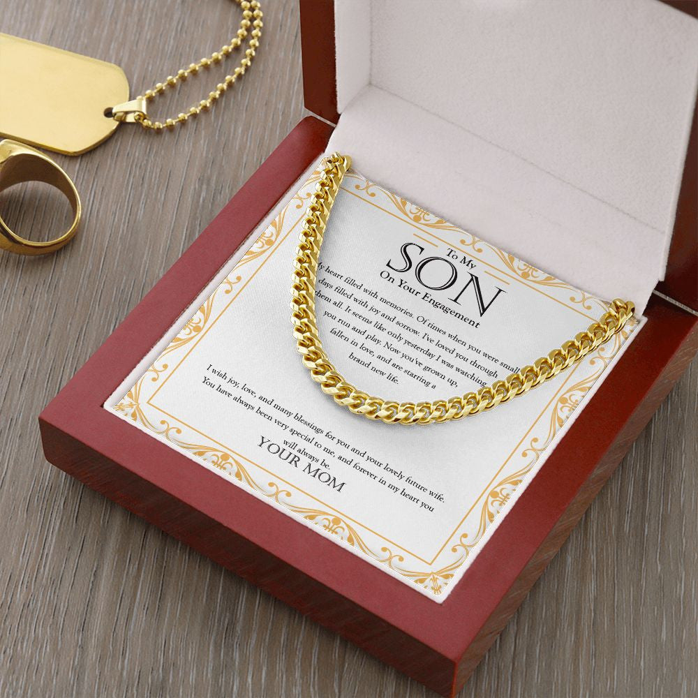 Seems Like Yesterday cuban link chain gold luxury led box