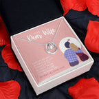 Thoughts of you horseshoe pendant red flower