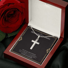 Load image into Gallery viewer, You Can Achieve It stainless steel cross luxury led box rose
