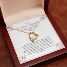 Load image into Gallery viewer, Treasure Every Moment forever love gold pendant premium led mahogany wood box
