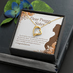 A Family Of Three forever love gold necklace front