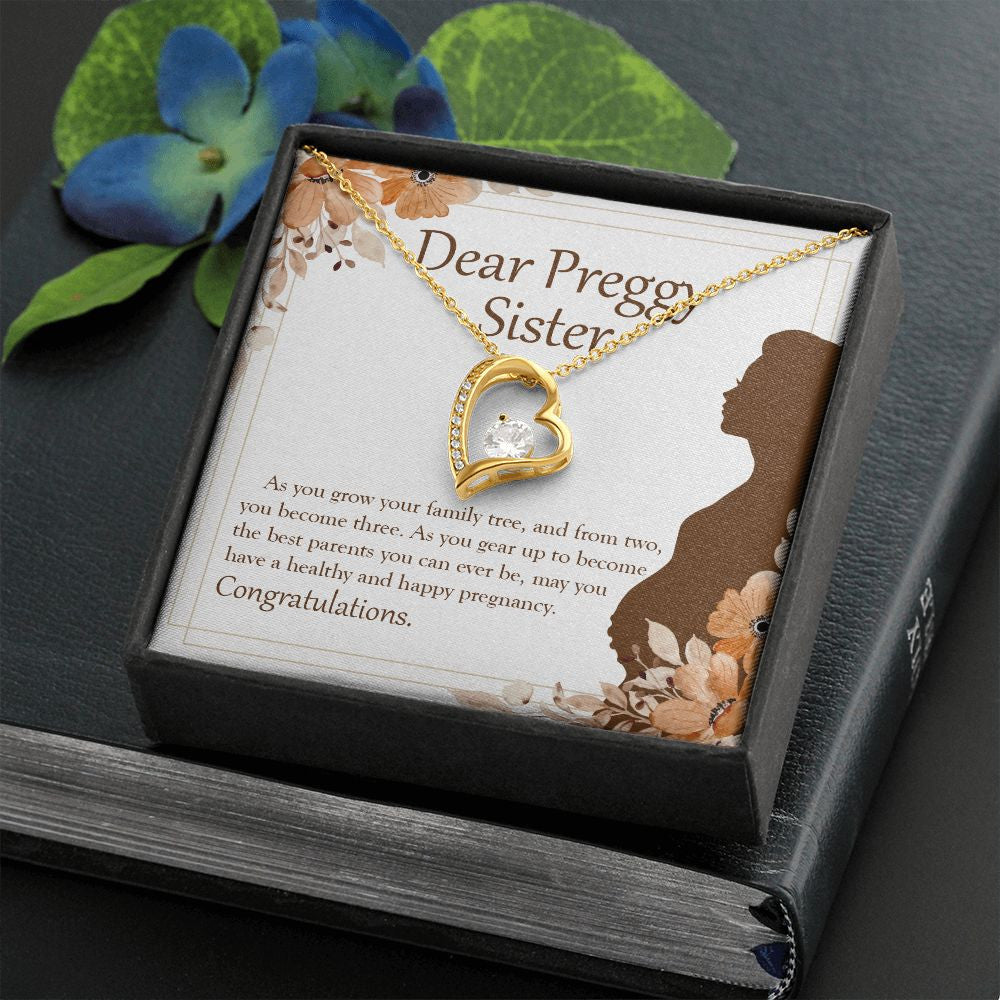 A Family Of Three forever love gold necklace front