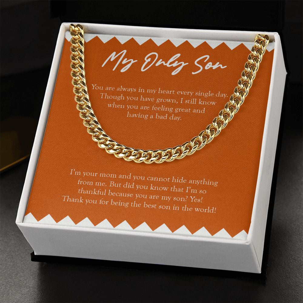 Every Single Day cuban link chain gold standard box