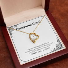 Load image into Gallery viewer, Remembering Special Moments forever love gold pendant premium led mahogany wood box
