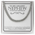 Be Fearless In Life cuban link chain silver front