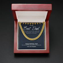 Load image into Gallery viewer, The Best Moment With You cuban link chain gold mahogany box led
