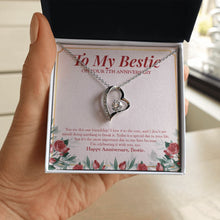 Load image into Gallery viewer, Celebrating With You forever love silver necklace in hand
