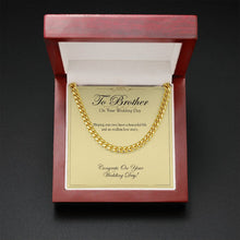 Load image into Gallery viewer, Endless Love Story cuban link chain gold mahogany box led
