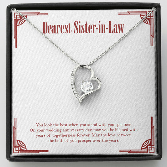 Prosper Over The Years forever love silver necklace front