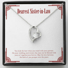Load image into Gallery viewer, Prosper Over The Years forever love silver necklace front
