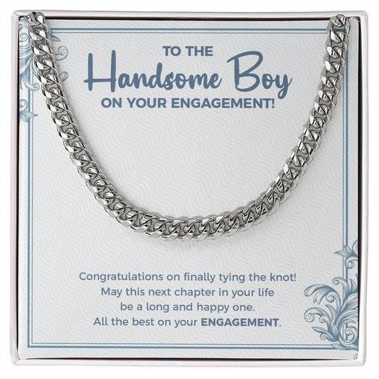 Tying The Knot cuban link chain silver front