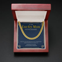 Load image into Gallery viewer, Companionship Grow Richer cuban link chain gold mahogany box led
