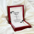 Thankful For God cz cross pendant luxury led silky shot