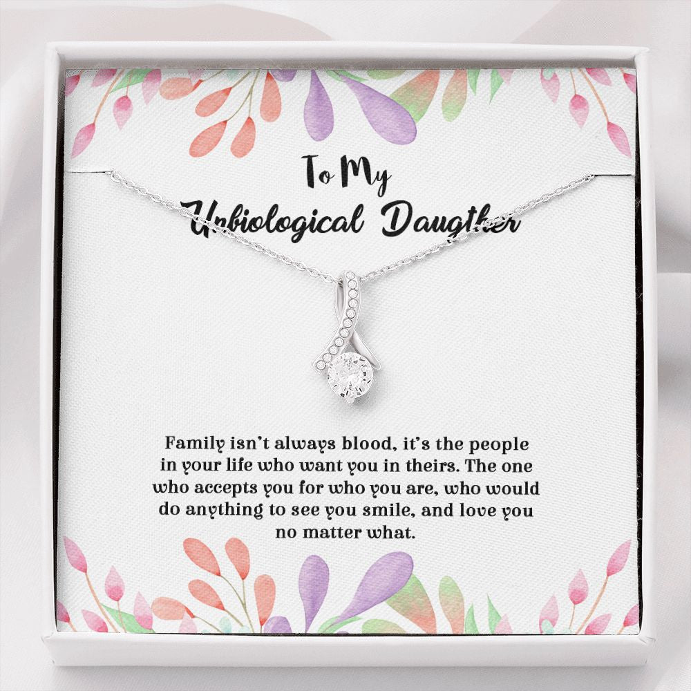 Family Isn't Always Blood alluring beauty necklace front