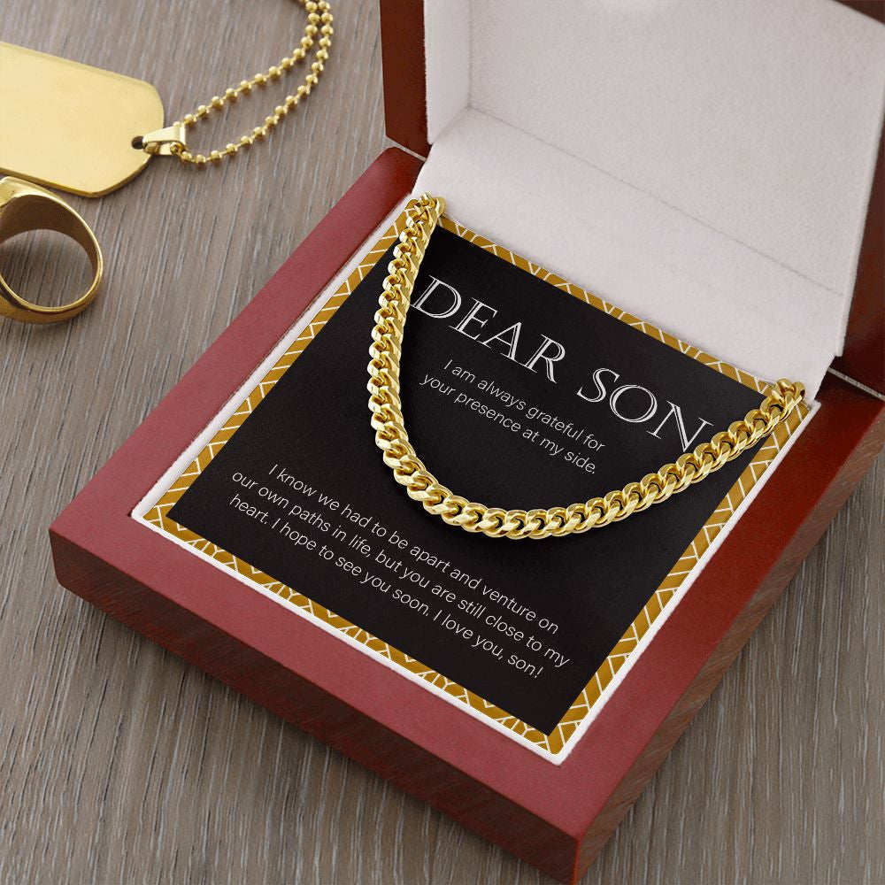 Close To My Heart cuban link chain gold luxury led box